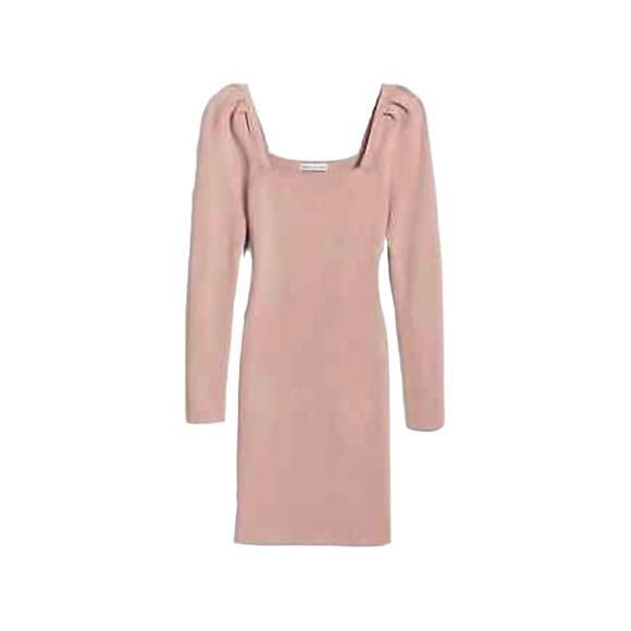 Express x Negin Mirsalehi. Blush Pink Stretch Knit Fitted Slimming Dress S - Picture 2 of 6